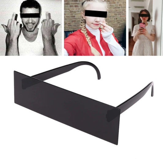 1Pc New Fancy Glasses Photobooth Props Censorship Black Eye Covered Bar Internet Sunglasses for Costume Xmas Party Cosplay