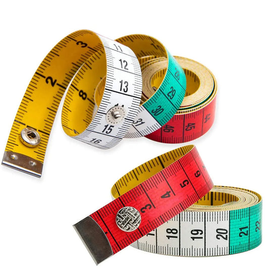 1Pc Germany Quality Soft Tape with Snap Fasteners Soft Multicolor Measuring Tape Dual Sided Tape Measure Needlework Sewing Tool